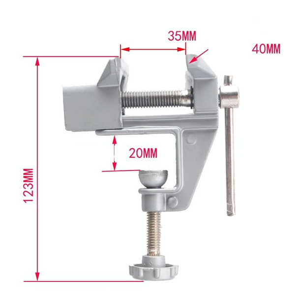 5893 2 PCS Portable Mini Aluminum Alloy Table Pliers Bench Vise Manual DIY Tool