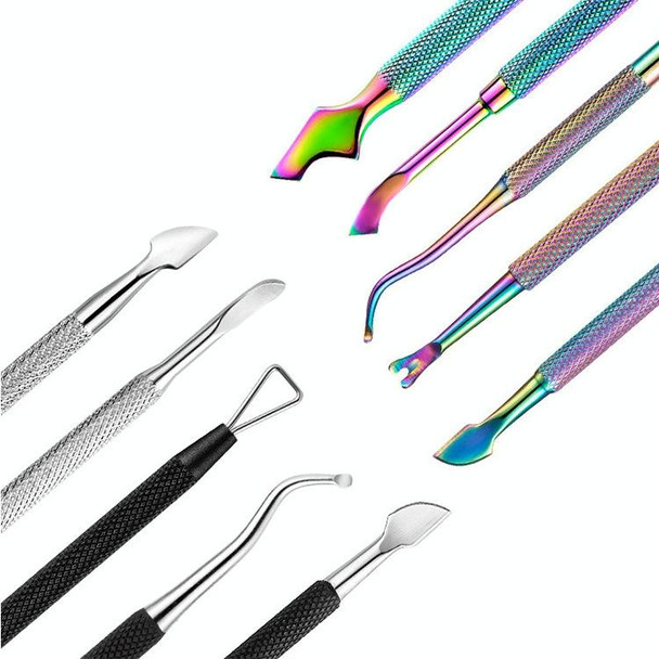 FABIYAN Stainless Steel Dead Skin Shear Steel Push Nail Art Tool Set, Specification:   Set 14