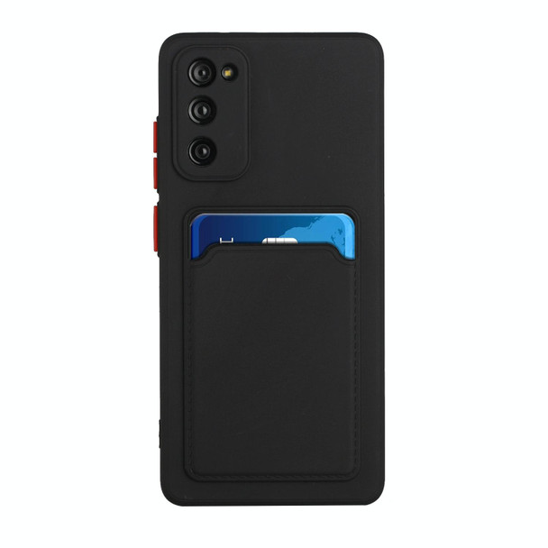 Samsung Galaxy S20 FE Card Slot Design Shockproof TPU Protective Case(Black)