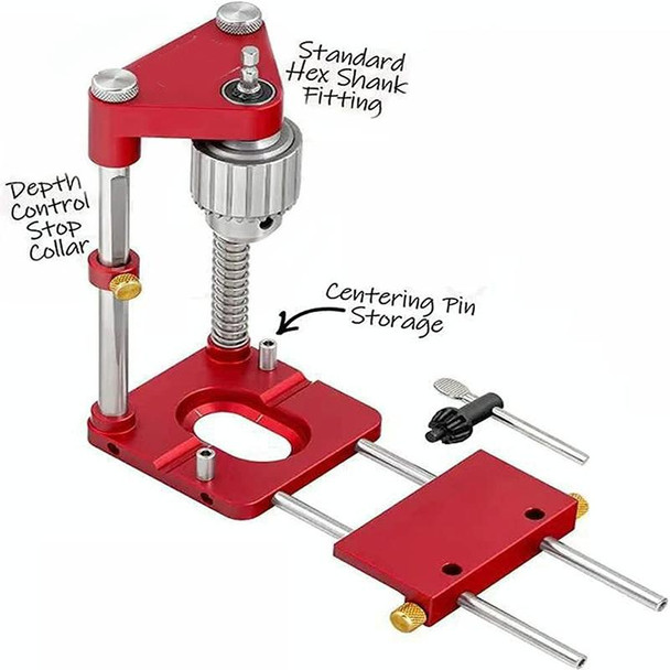 Accurate Positioning Belt Drilling Wood Drill Woodworking Locator Accessories Tool,Style: Plastic  (Black)