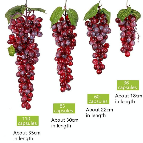 2 Bunches 85 Purple Grape Simulation Fruit Simulation Grapes PVC with Cream Grape Shoot Props