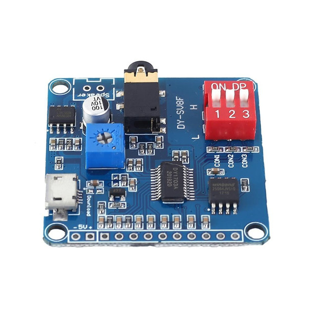 MP3 Voice Play Broadcast Module Chip Serial Port Control USB Download With 8M Storage Play Board