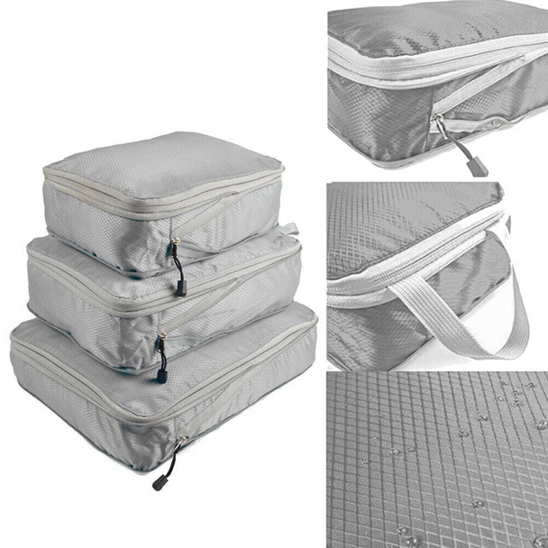 3Pcs Travel Storage Bag Compressible Packing Cubes