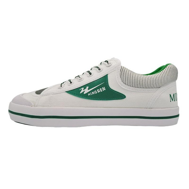 MINGREN Student Canvas Shoes Casual Antiskid Retro Sneakers, Size: 40(White Green)