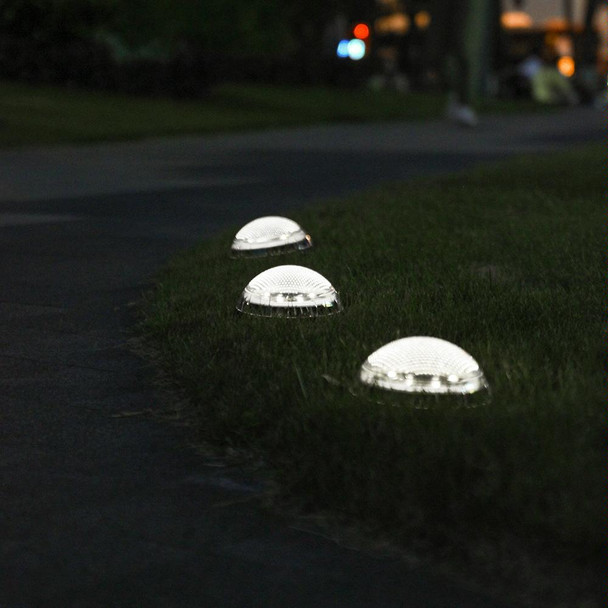 8 LEDs Solar Circular Underground Light Outdoor Waterproof Lawn Stair Light, Light Color: White Light