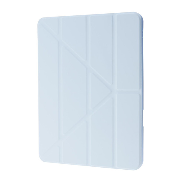 Deformation Transparent Acrylic Horizontal Flip PU Leatherette Case with Multi-folding Holder & Sleep / Wake-up Function & Pen Slot - iPad Air 2022 / 2020 10.9(Baby Blue)