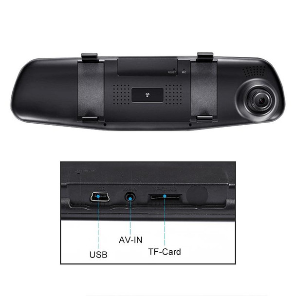 4.5 inch Car Rearview Mirror HD 1080P Double Recording Driving Recorder DVR Support Motion Detection / Loop Recording