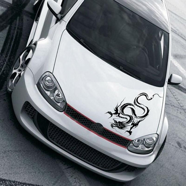 D-131 Dragon Totem Dragon Car Cover Sticker Modified Roof Scratch Sticker(Black)