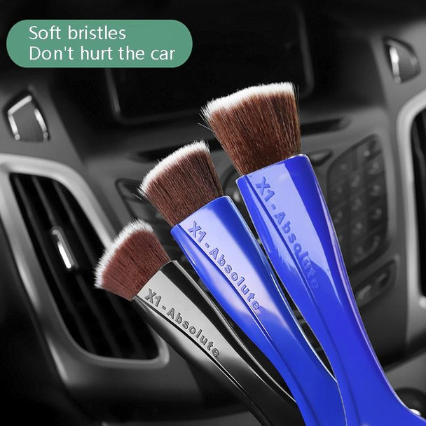 2 PCS Car Air-Conditioned Air Outlet Cleaning Brush Car Interior Cleaning Tool Dust  Soft Hair Brush(Black )