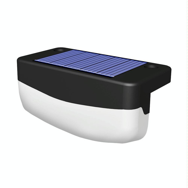 2 PCS Solar Steps Lamp Outlet Landscape Garden Wall Lights(White)