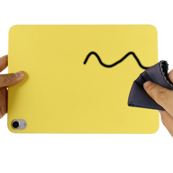 Solid Color Liquid Silicone Shockpoof Tablet Case - iPad Air 2022 / 2020 10.9(Yellow)