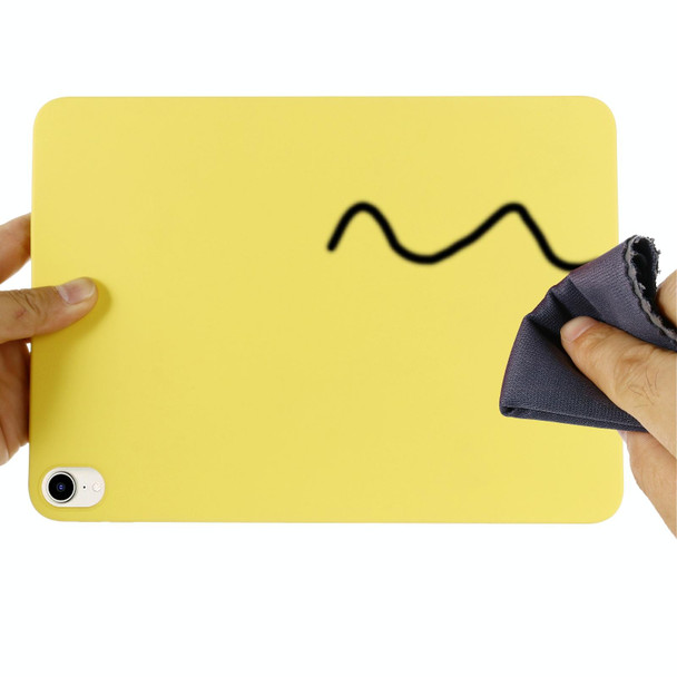 Solid Color Liquid Silicone Dropproof Full Coverage Tablet Case - iPad mini 6(Yellow)