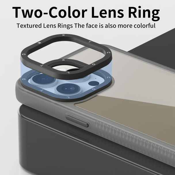 For Samsung Galaxy A05s Frame Two Color Lens Ring TPU Phone Case(Black)