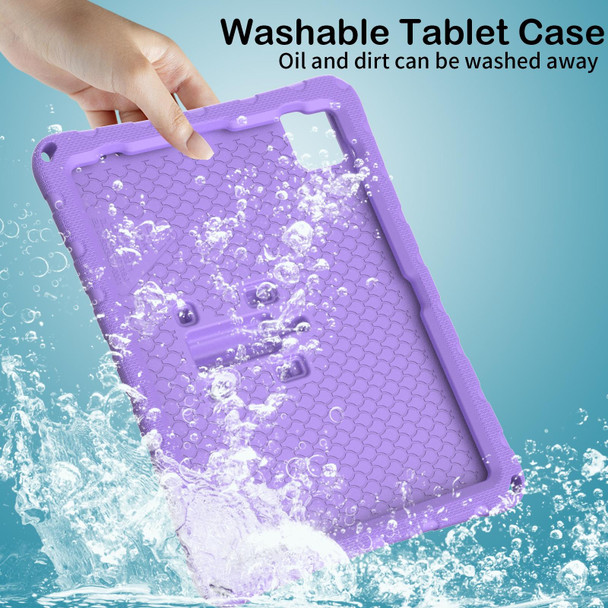 For iPad Air 2022/2020 10.9 Butterfly Bracket EVA Shockproof Tablet Case(Light Purple)