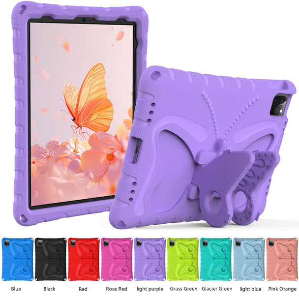 For iPad Air 2022/2020 10.9 Butterfly Bracket EVA Shockproof Tablet Case(Light Purple)