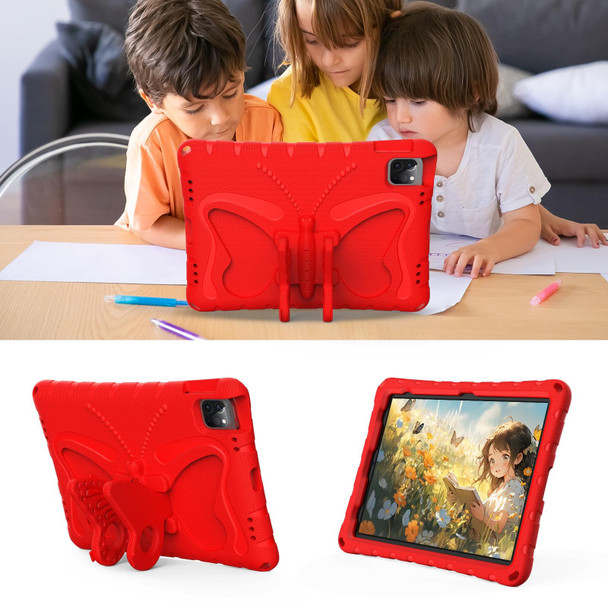 For iPad Pro 11 2022/2021 Butterfly Bracket EVA Shockproof Tablet Case(Red)