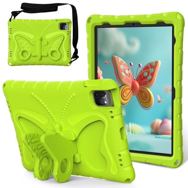 For iPad Air 2022/2020 10.9 Butterfly Bracket EVA Shockproof Tablet Case(Grass Green)