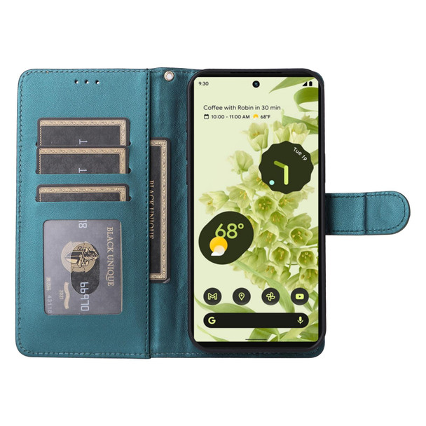 For Google Pixel 6 Diamond Lattice Leather Flip Phone Case(Green)