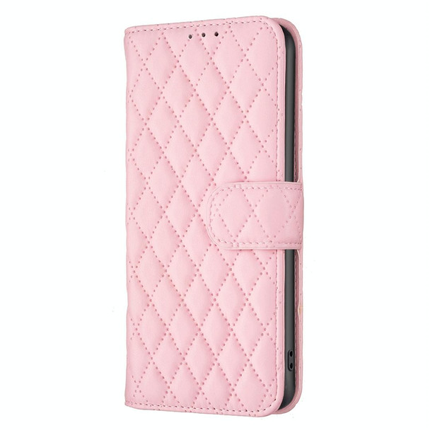 For OPPO A60 Diamond Lattice Wallet Leather Flip Phone Case(Pink)