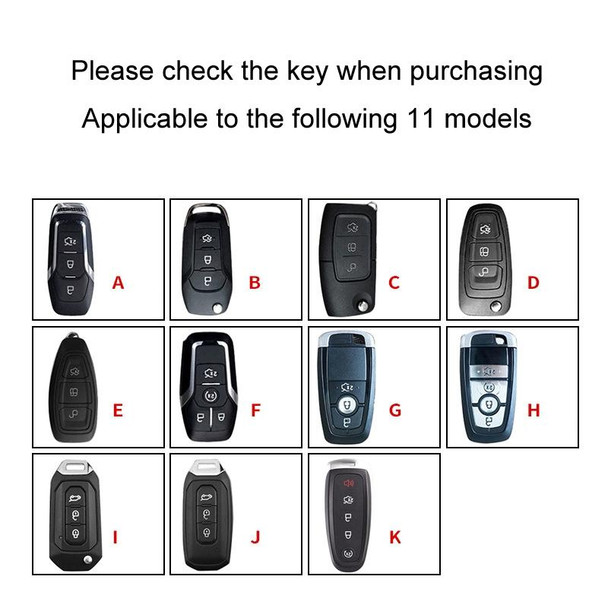 For Ford Car Key Cover Keychain Anti-lost Number Plate, Style: C