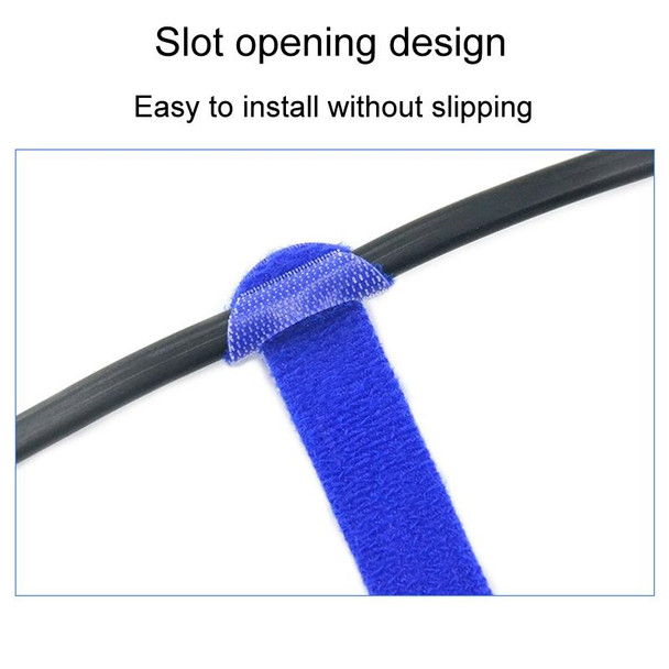 20pcs Data Cable Storage And Management Strap T-Shape Nylon Binding Tie, Model: Blue 12 x 250mm