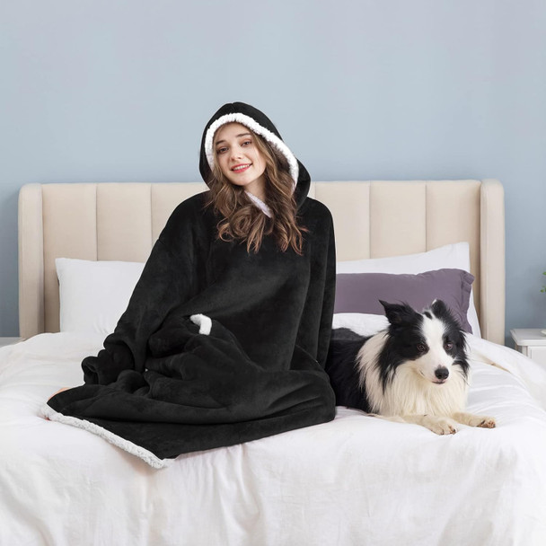 Wearable Huggle Hoodie Blanket