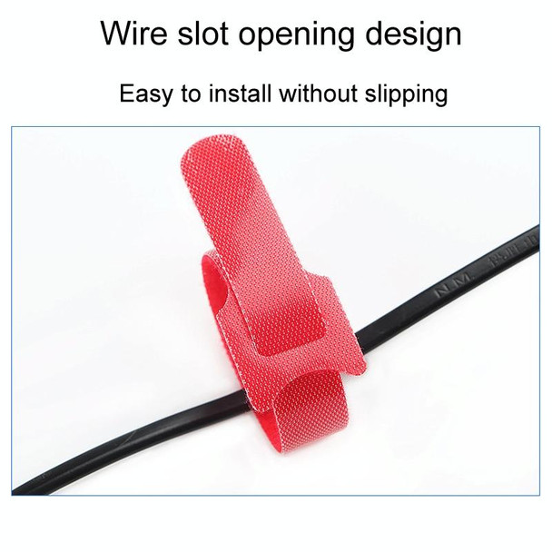 20pcs Nylon Fixed Packing Tying Strap Data Cable Storage Bundle, Model: 10 x 100mm Red
