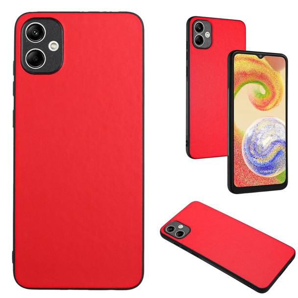 For Samsung Galaxy A04e 4G/M04 4G/F04 4G R20 Leather Pattern Phone Single Case(Red)