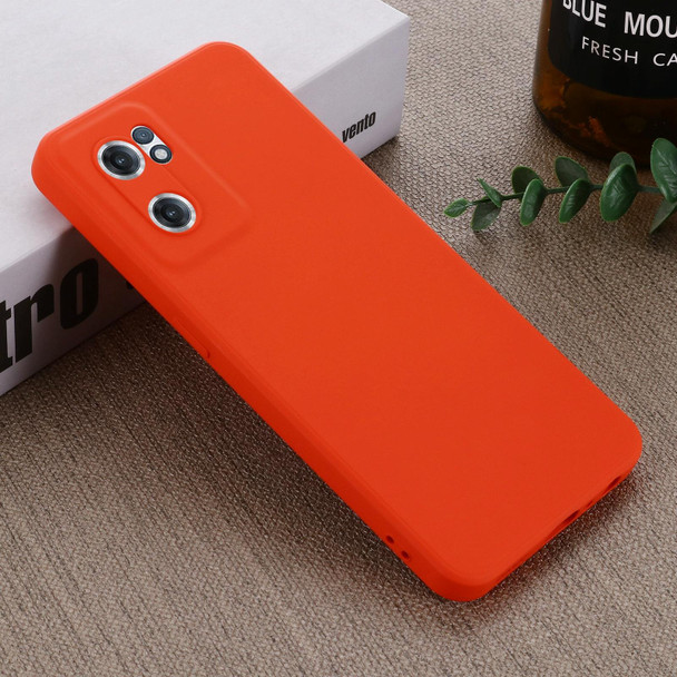 OnePlus Nord CE 2 5G Pure Color Liquid Silicone Shockproof Full Coverage Phone Case(Red)