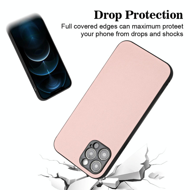 For iPhone 12 Pro R20 Leather Pattern Phone Single Case(Pink)