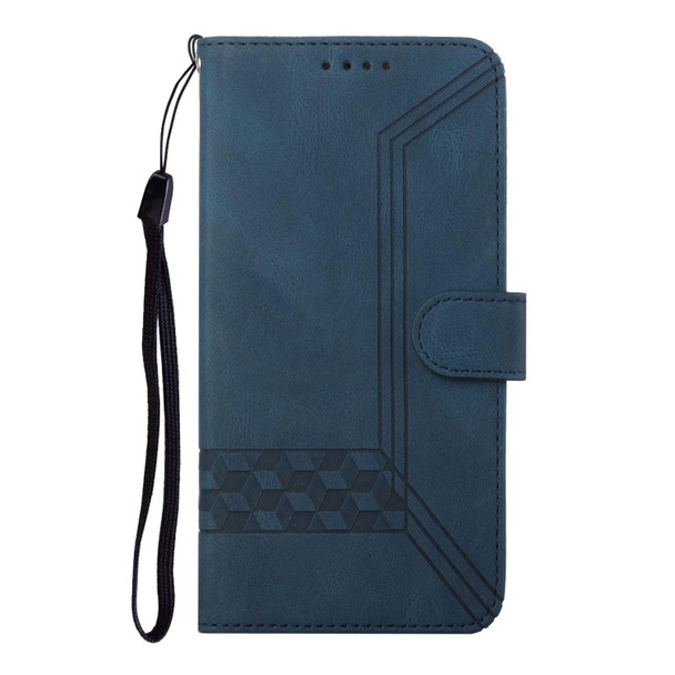 Cubic Skin Feel Flip Leatherette Phone Case - OnePlus Nord CE 5G(Blue)