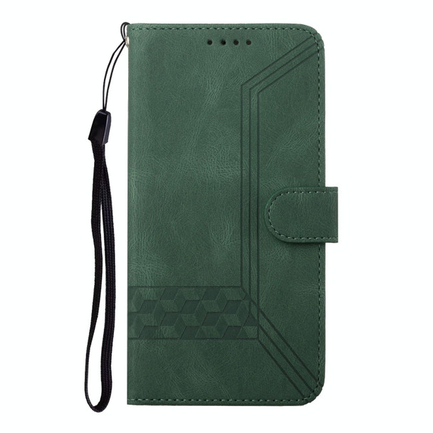 Cubic Skin Feel Flip Leatherette Phone Case - OnePlus Nord CE 5G(Green)