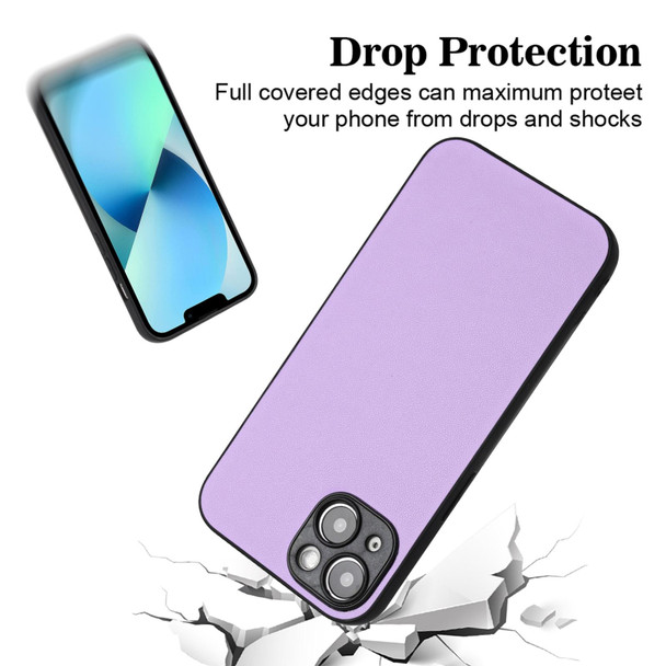For iPhone 14 R20 Leather Pattern Phone Single Case(Purple)