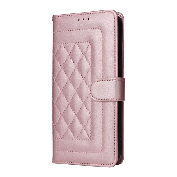 For Samsung Galaxy A54 5G Diamond Lattice Leather Flip Phone Case(Rose Gold)