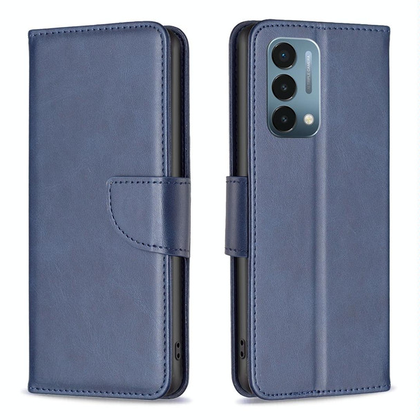 OnePlus Nord N200 5G Lambskin Texture Leather Phone Case(Blue)