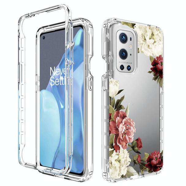 OnePlus 9 Pro PC+TPU Transparent Painted Phone Case(Rose)