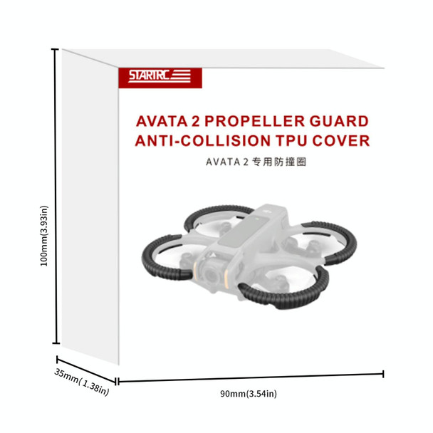For DJI AVATA 2 STARTRC Propeller TPU Protective Guard Anti-collision Ring Cover(Fluorescent Green)
