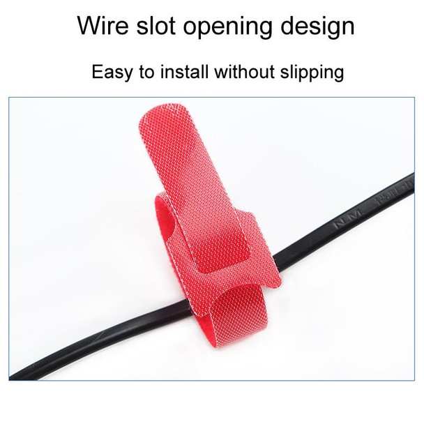 20pcs Nylon Fixed Packing Tying Strap Data Cable Storage Bundle, Model: 12 x 200mm Red