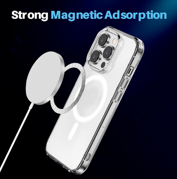 For iPhone 15 Pro Max NORTHJO 3 in 1 Magsafe Clear Phone Case with Screen Film + Rear Lens Film