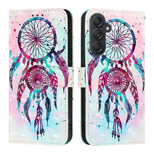 For Samsung Galaxy M55 3D Painting Horizontal Flip Leather Phone Case(Color Drop Wind Chimes)