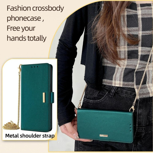 For ZTE Blade A53 4G Crossbody Chain Leather Phone Case(Green)