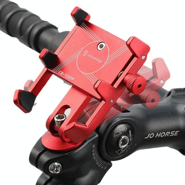 JOHORSE Bicycle Shockproof Mobile Phone Holder Motorcycle Riding Equipment, Color: Stem Black