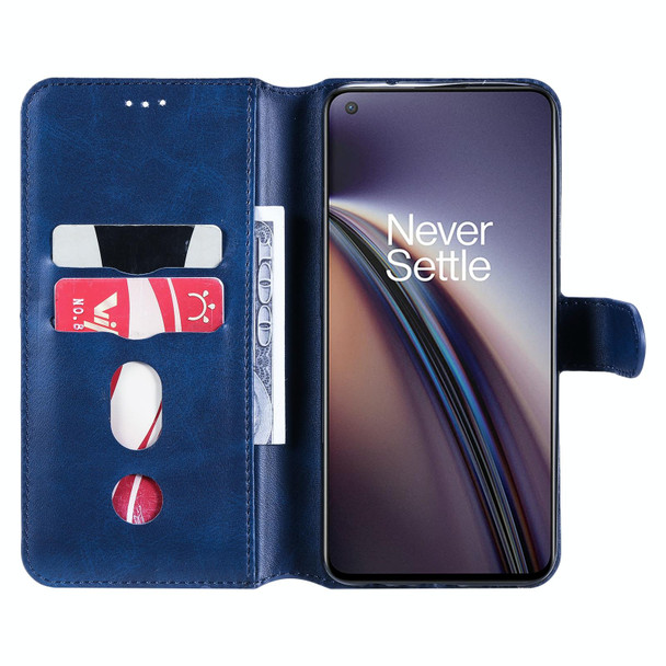 Classic Calf Texture PU + TPU Horizontal Flip Leatherette Case with Holder & Card Slots & Wallet - OnePlus Nord CE 5G(Blue)