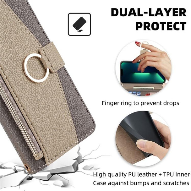 For Samsung Galaxy S24 5G Crossbody Litchi Texture Leather Phone Case(Grey)