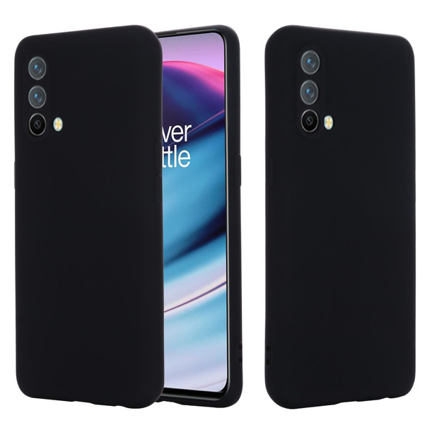 Pure Color Liquid Silicone Shockproof Full Coverage Case - OnePlus Nord CE 5G(Black)