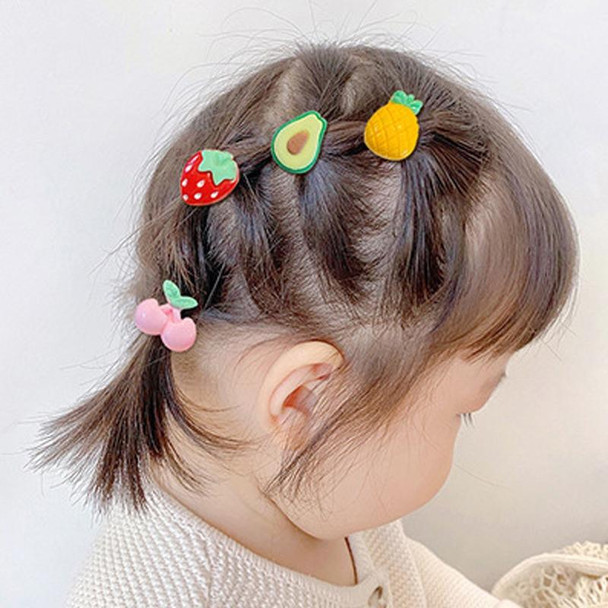 10pcs /Set Children Lovely Hair Bands Ring Baby Small Unbreakable Hair Headband, Style: Fruits And Vegetables