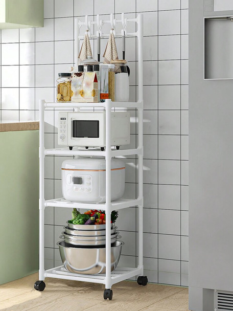 Multi-layer Storage Rack With Hooks