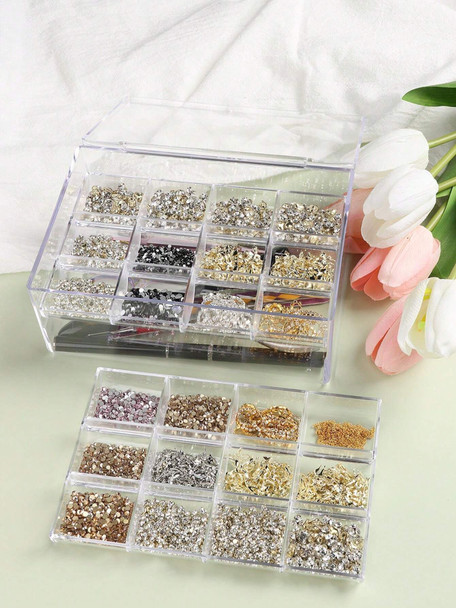 Crystal Acrylic 3 Layer  Jewelry Organizer