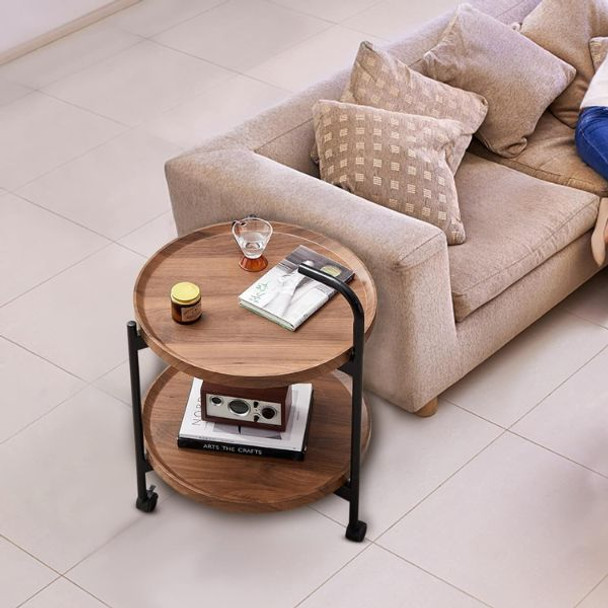 Home Vive - Portable Side Table Round Trolley