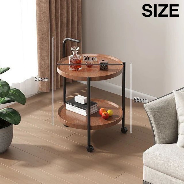 Home Vive - Portable Side Table Round Trolley